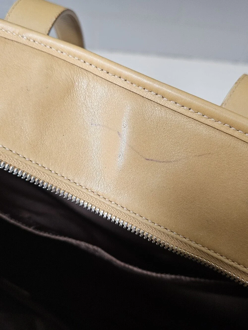 COACH Vintage Leather Large Diaper Tote Bag with changing pad